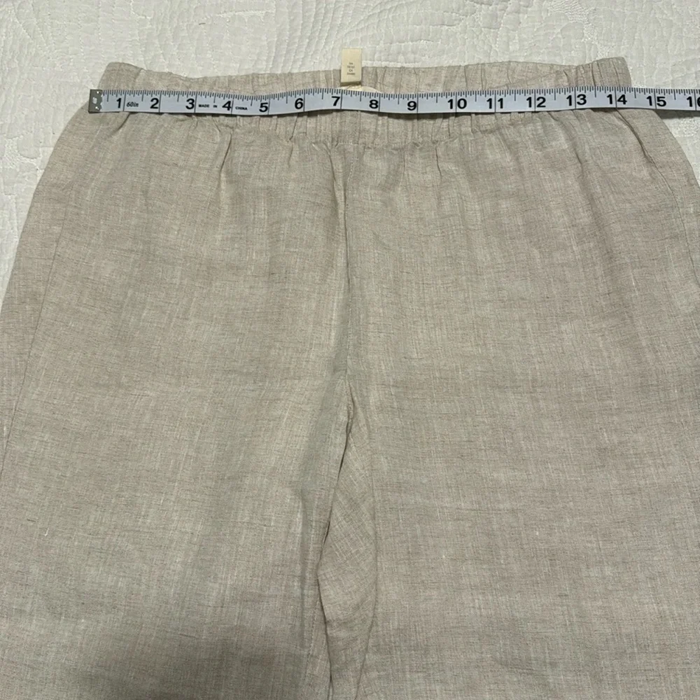 Eileen Fisher 100% Organic Linen Capris PP - Picture 7 of 11